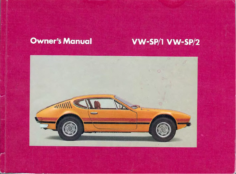 First page image of the manual for SP1 (1974)