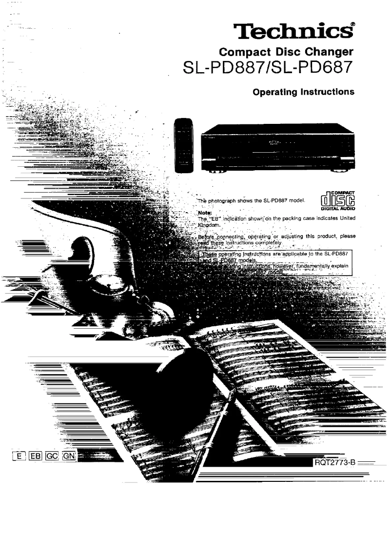 Page 1 de la notice Manuel utilisateur Panasonic SL-PD887