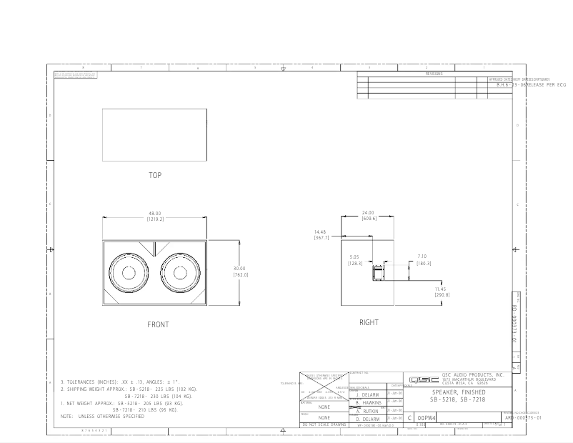 Imagen de la primera página del manual del dispositivo SB-7218