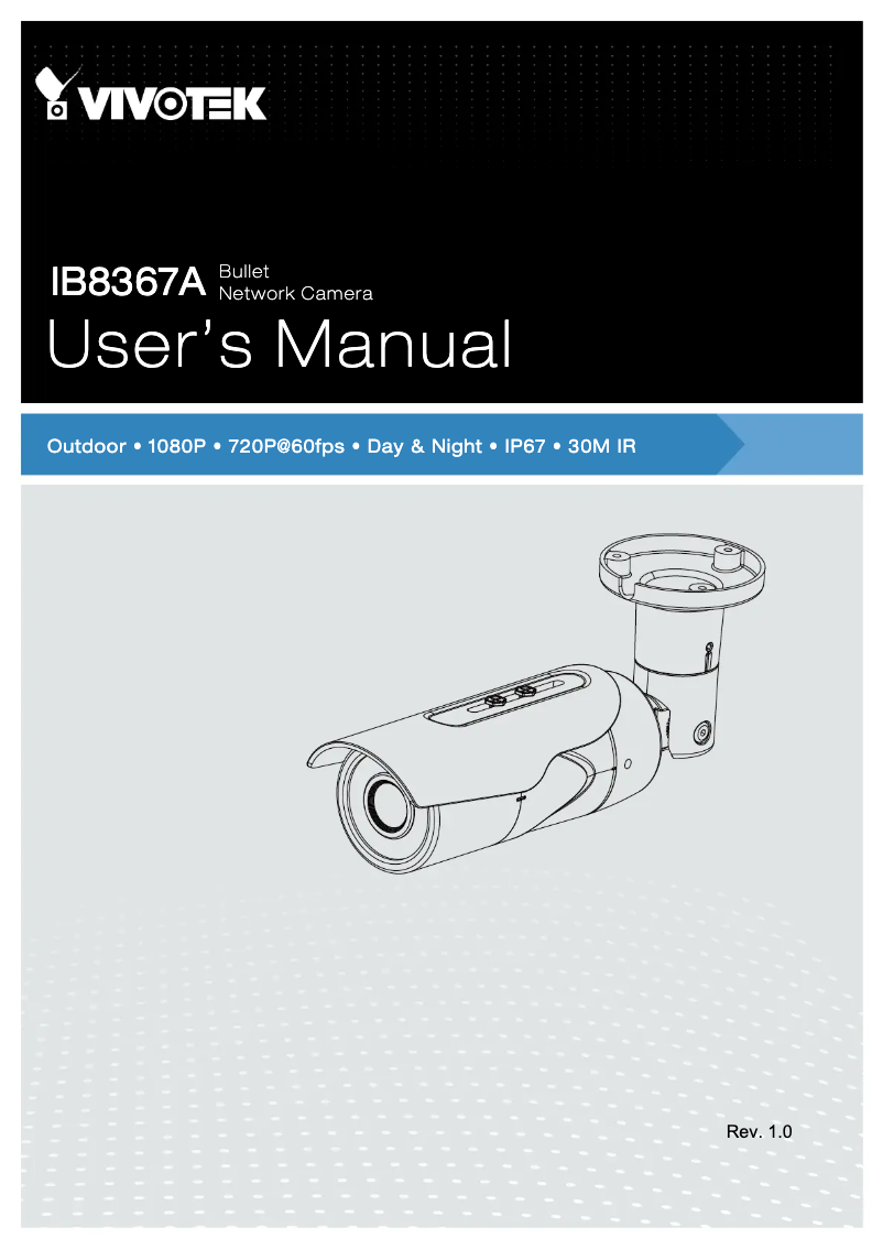 First page image of the manual for IB8367A
