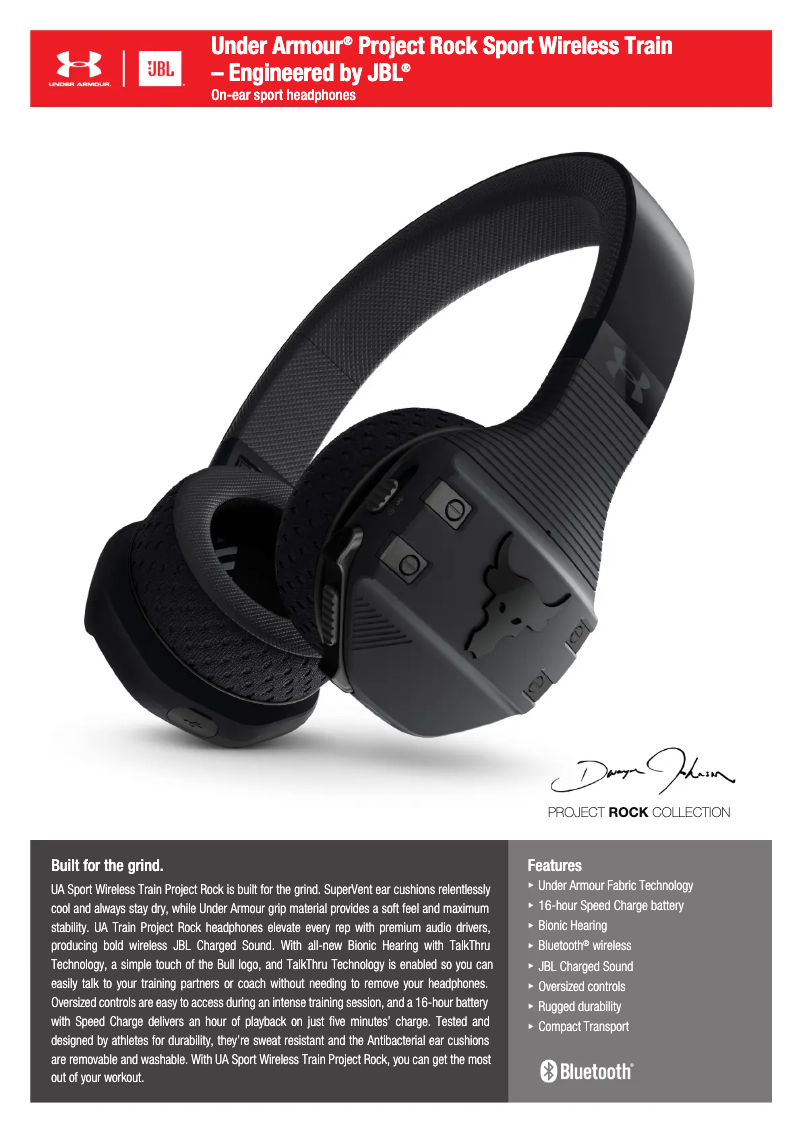 Page n°1 - Fiche technique JBL Under Armour Sport Wireless Train