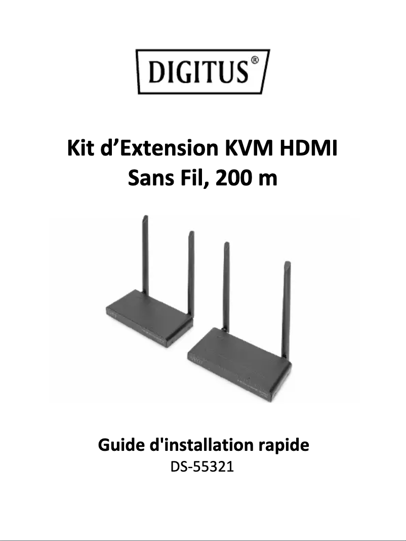 Page 1 de la notice Manuel utilisateur Digitus DS-55321