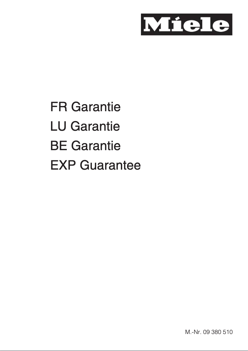 Page 1 de la notice Manuel utilisateur Miele KM 6387 PowerFlex