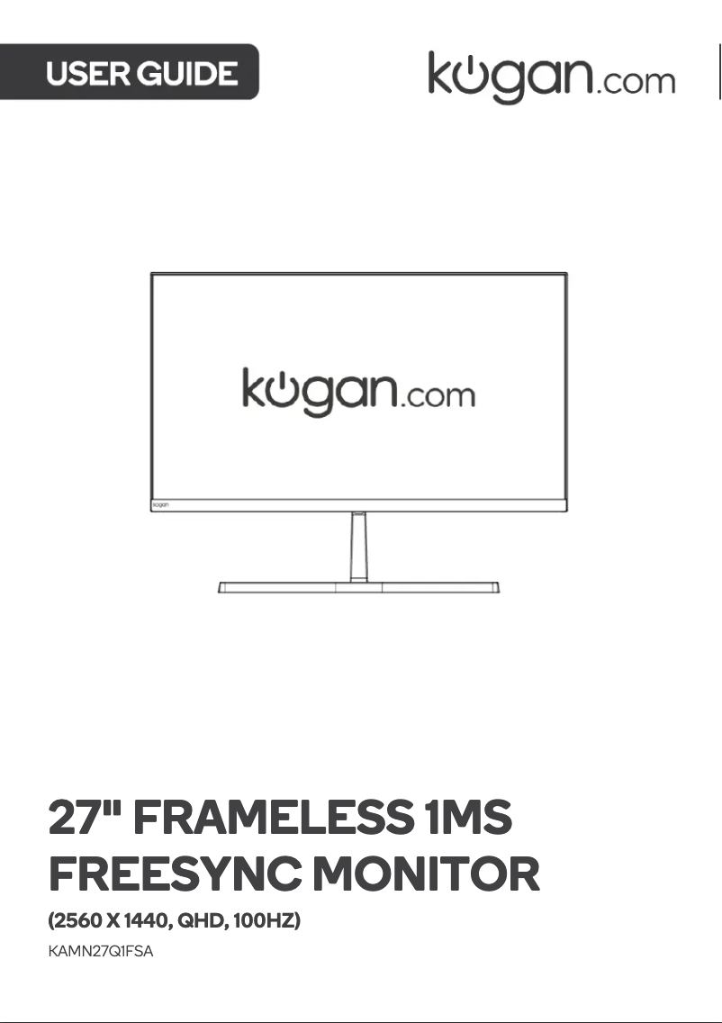 Page 1 de la notice Manuel utilisateur Kogan KAMN27Q1FSA