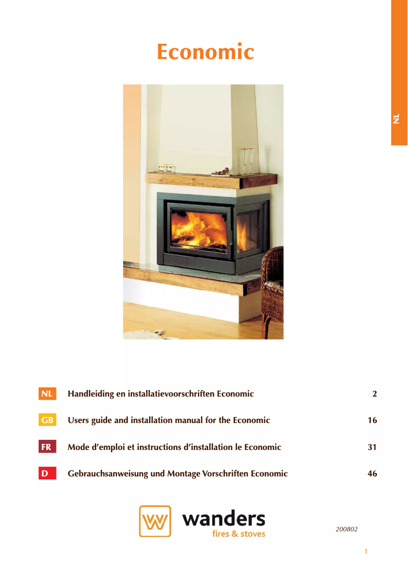 Página 1 del manual Manual de usuario Wanders Economic 75