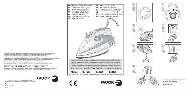 Página 1 del manual Manual de usuario Fagor PL-2205