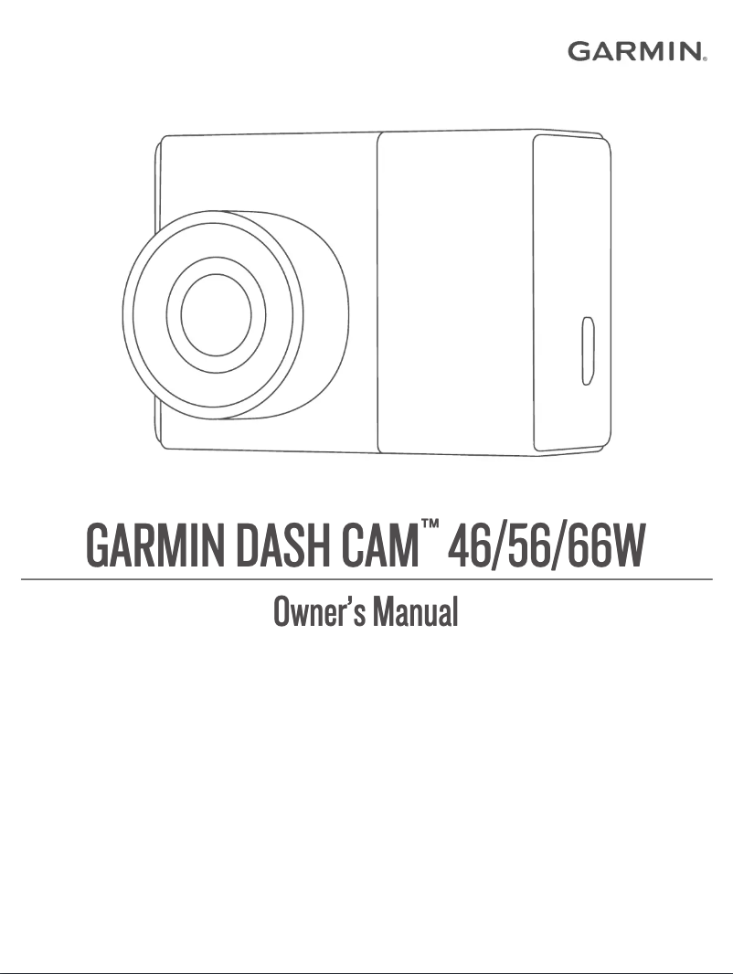 Page 1 de la notice Manuel utilisateur Garmin Dashcam 66W