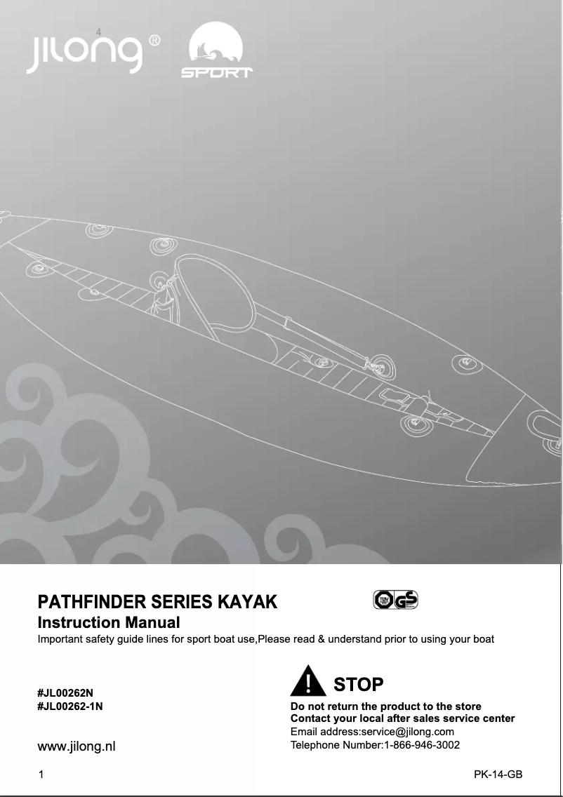 Page 1 de la notice Manuel utilisateur JILONG Pathfinder Series