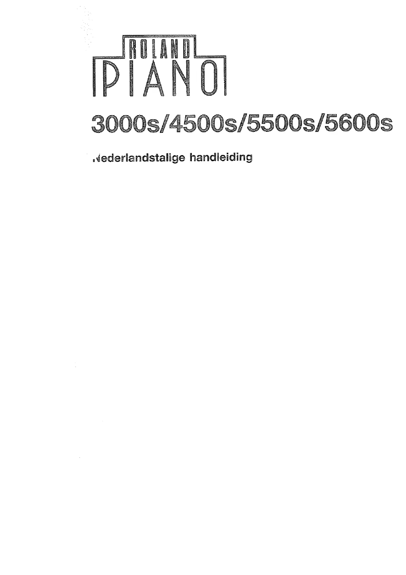 Page n°1 - Manuel utilisateur Roland HP-3000S