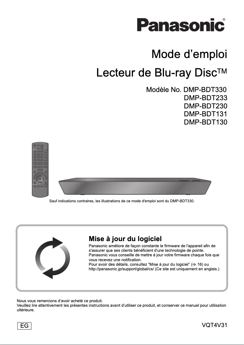 Image de la première page du manuel de l'appareil DMP-BDT233