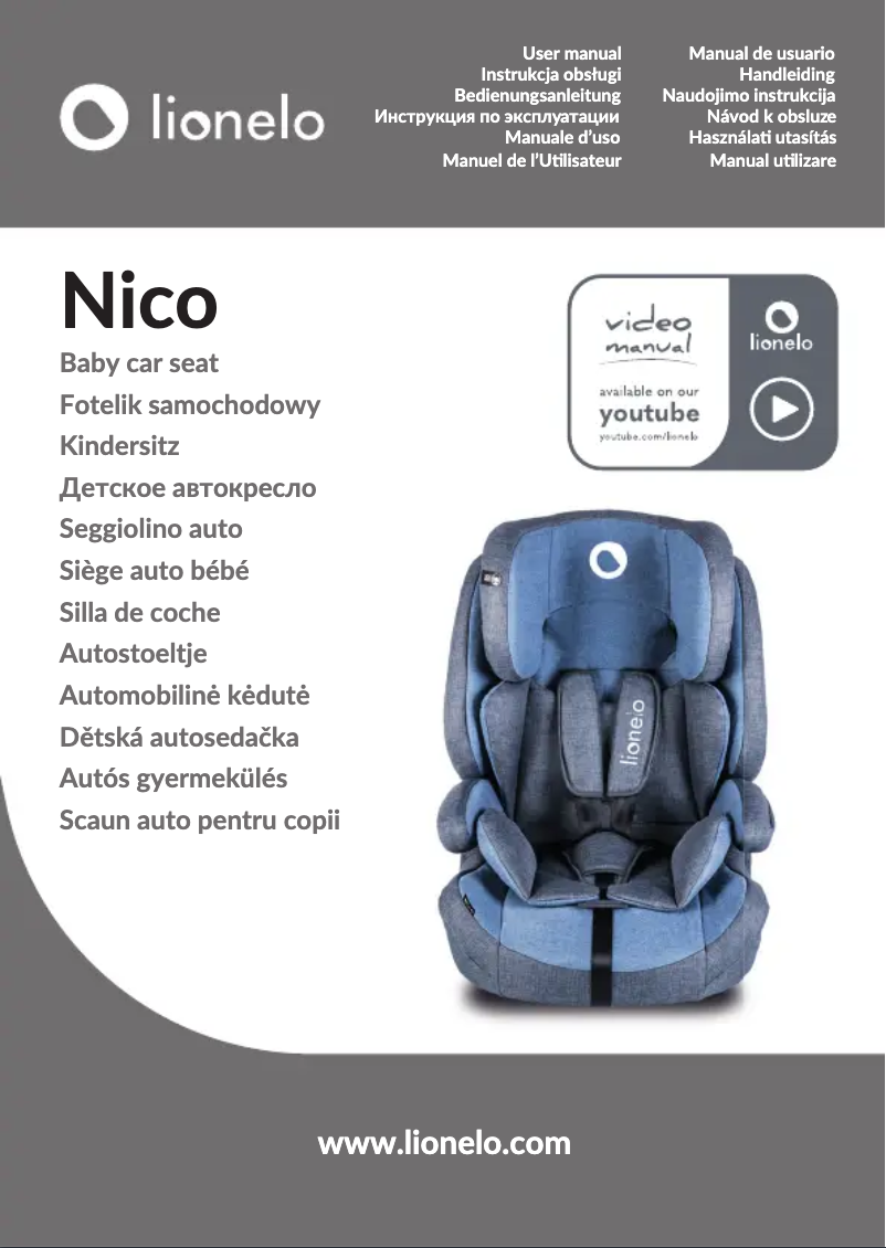 Page 1 de la notice Manuel utilisateur Lionelo Nico