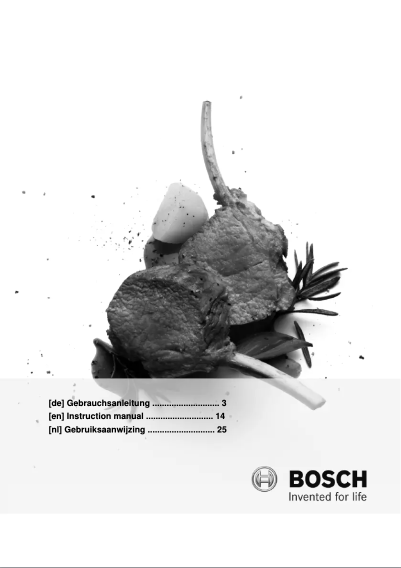 Page n°1 - Manuel utilisateur Bosch PDR885B90N
