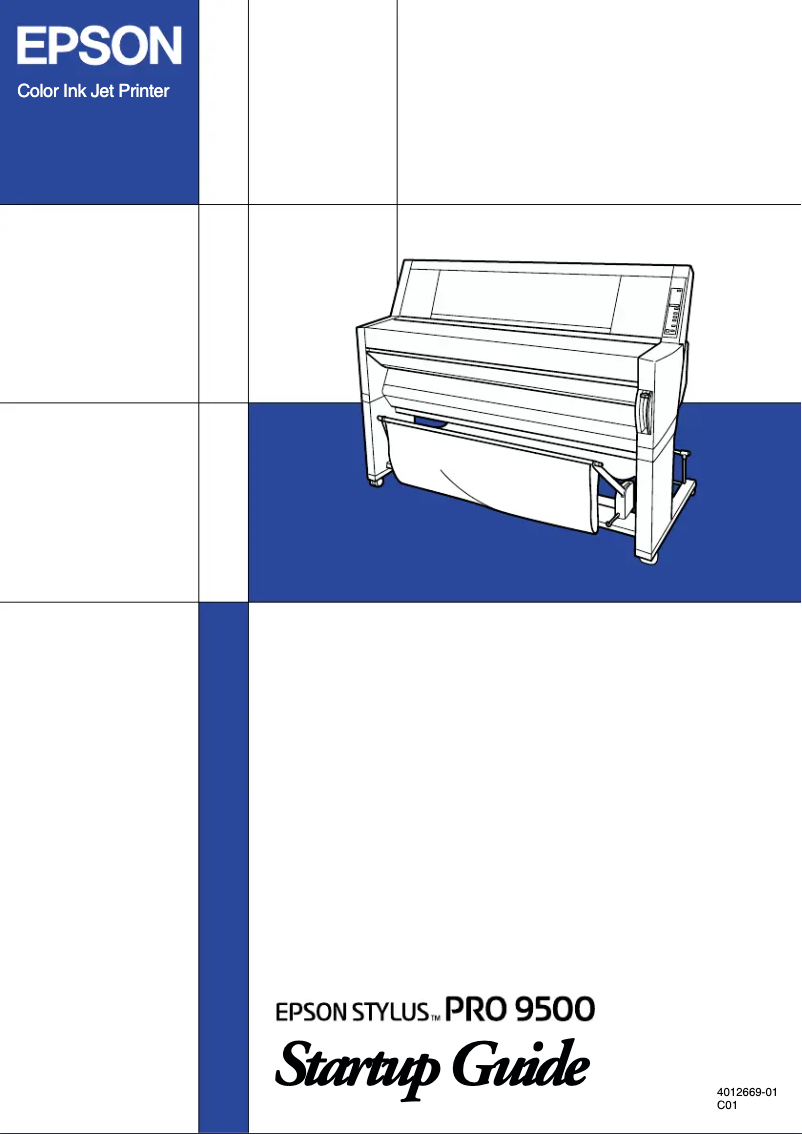 Image de la première page du manuel de l'appareil Stylus Pro 9500