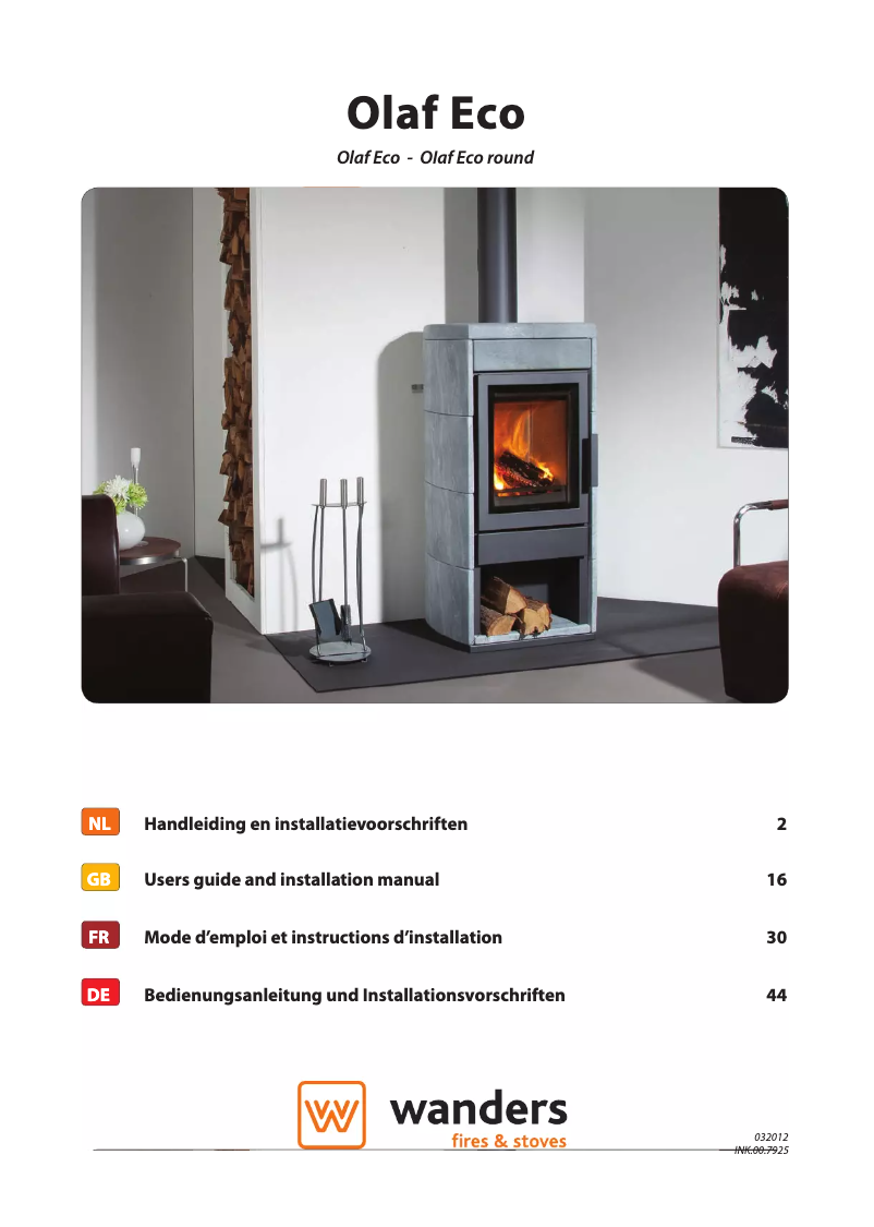 Page 1 de la notice Manuel utilisateur Wanders Olaf Eco