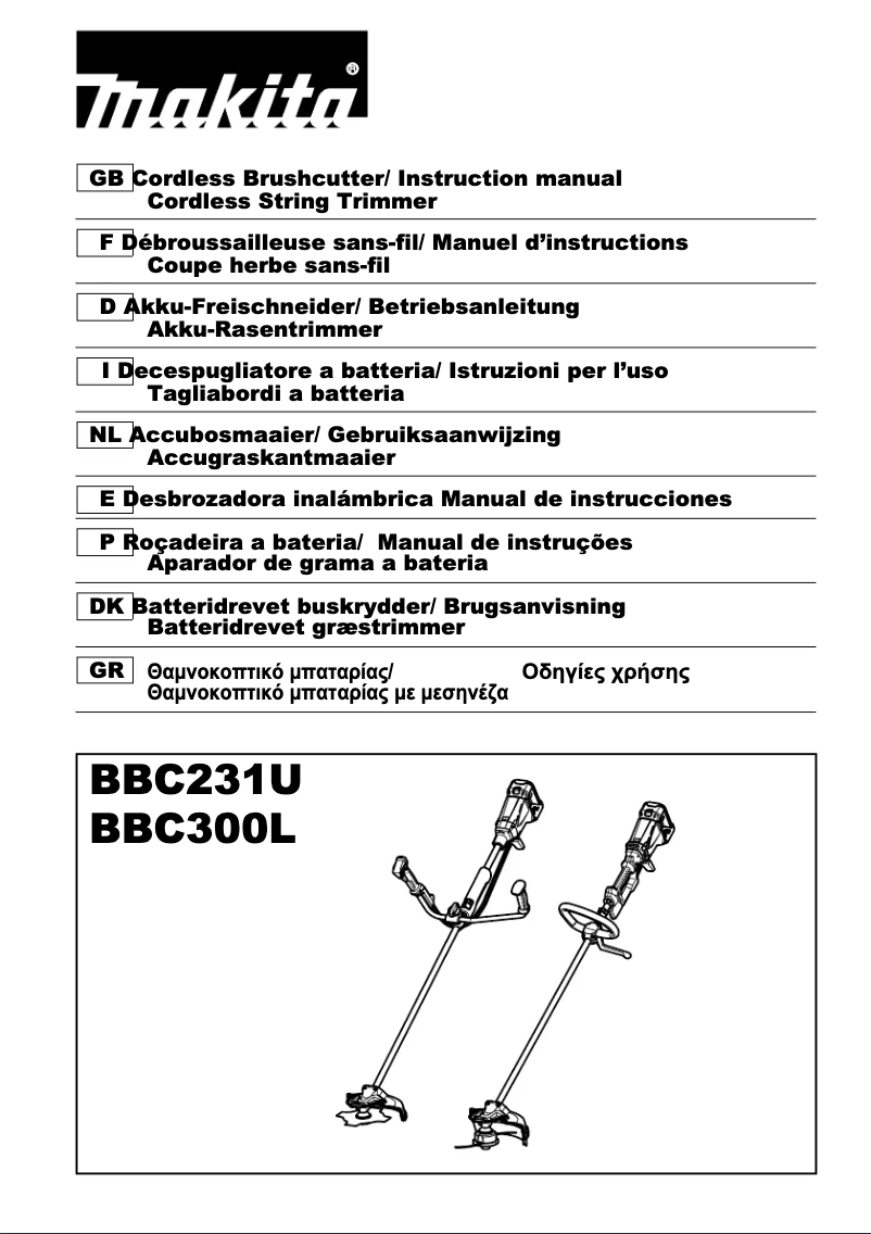 Page 1 de la notice Manuel utilisateur Makita BBC300LZ