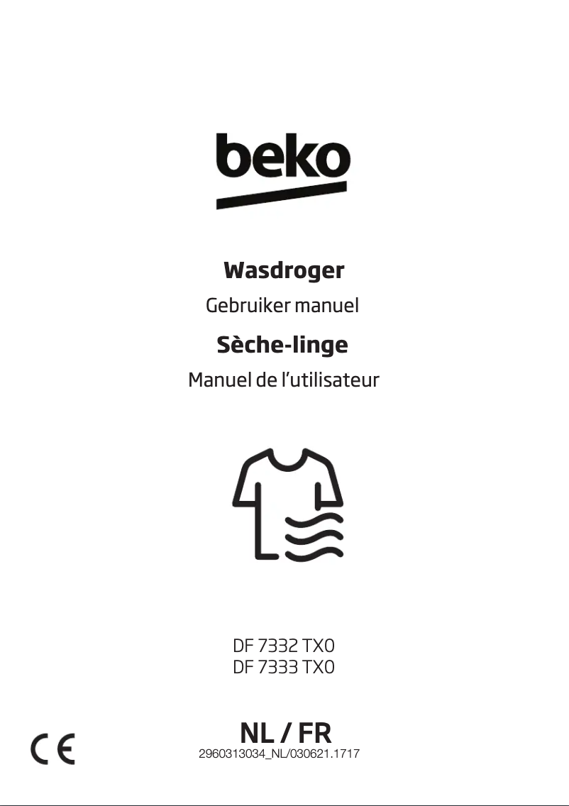 Page 1 de la notice Manuel utilisateur Beko DF7332TX0