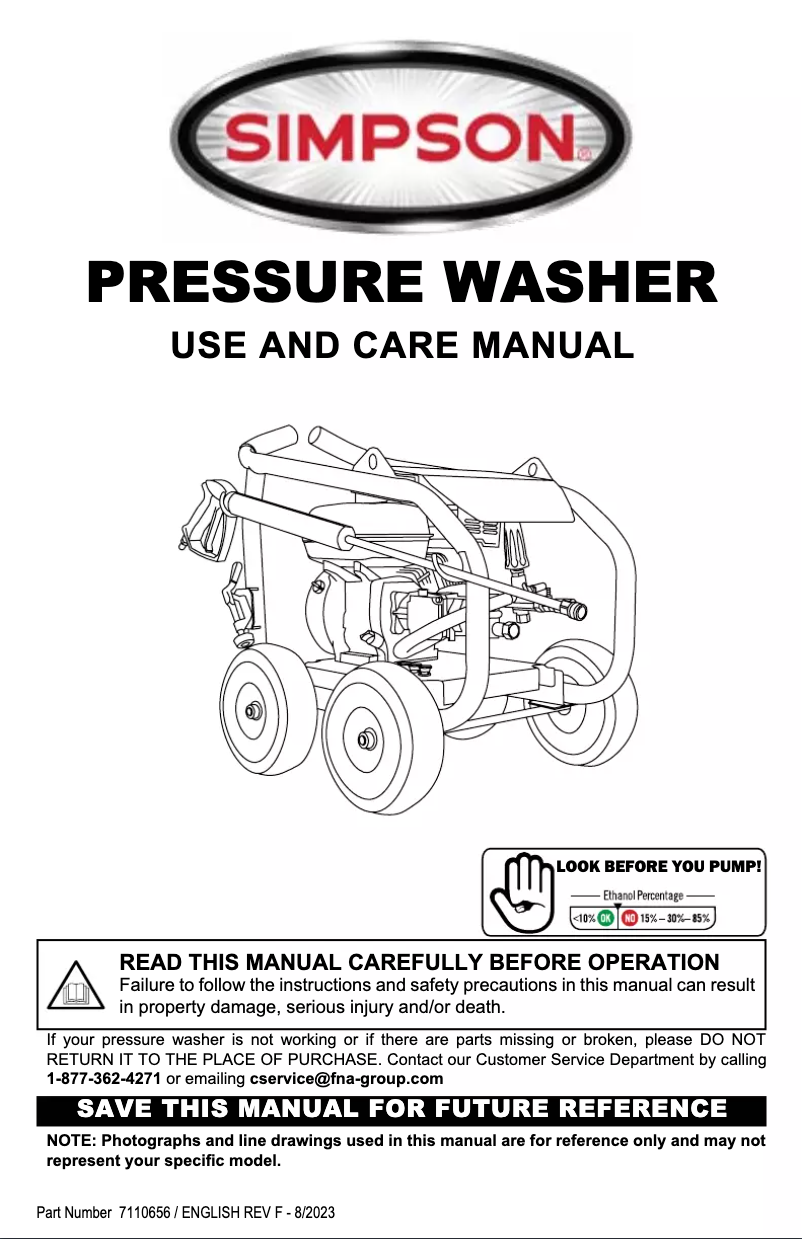 Page 1 de la notice Manuel utilisateur Simpson SuperPro SW7040KUGL-S