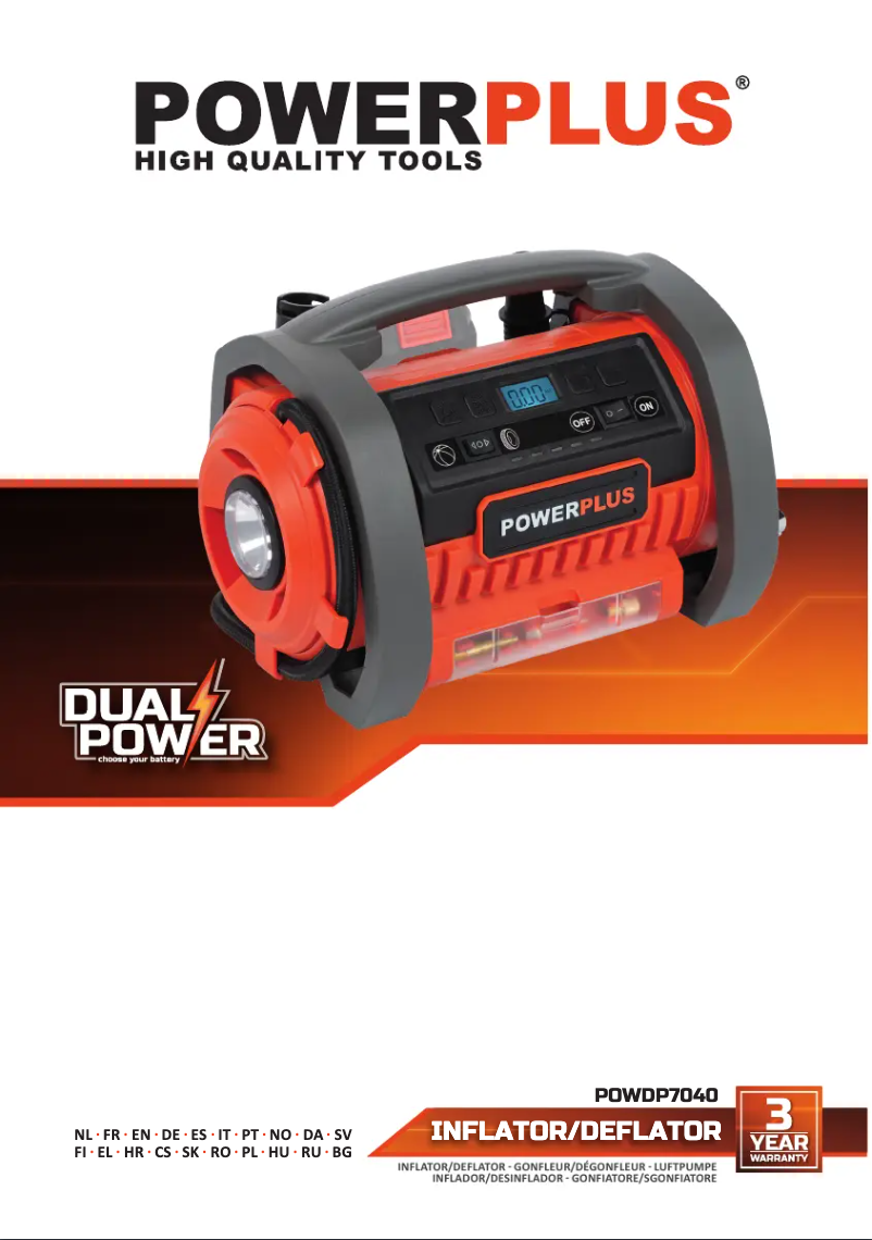 Page n°1 - Manuel utilisateur PowerPlus POWDP7040