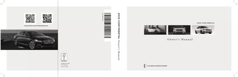 Image de la première page du manuel de l'appareil Continental (2020)