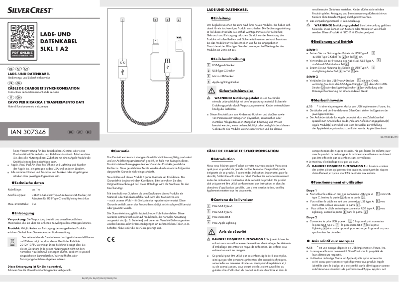 Page 1 de la notice Manuel utilisateur SilverCrest SKTM 6 A1