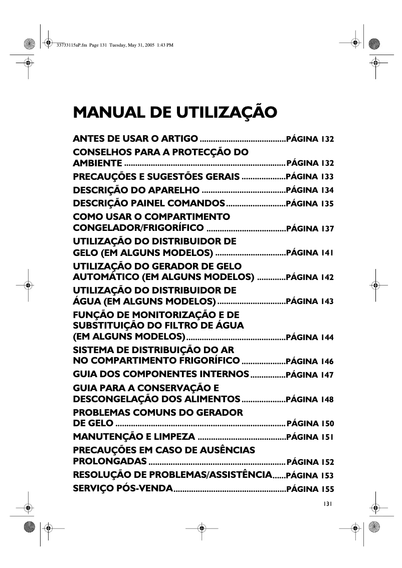 Page 1 de la notice Manuel utilisateur Whirlpool S25D RBB33-A/G