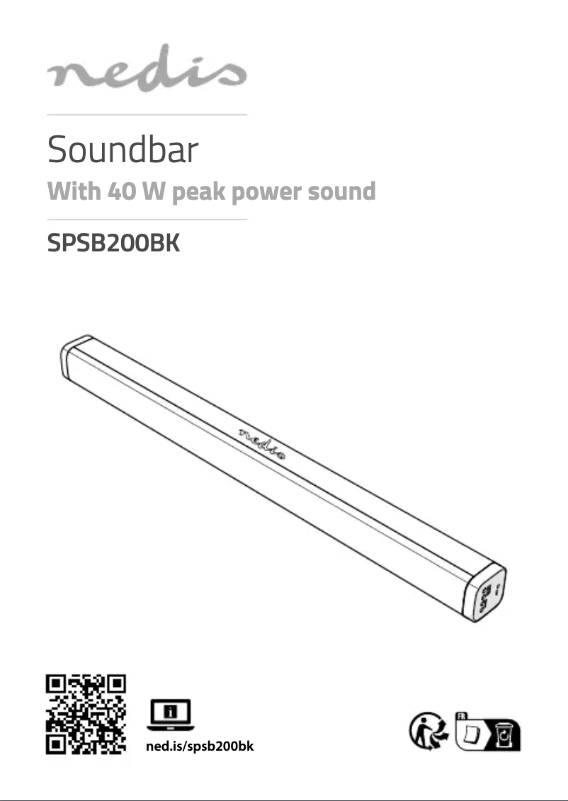 Image de la première page du manuel de l'appareil SPSB200BK