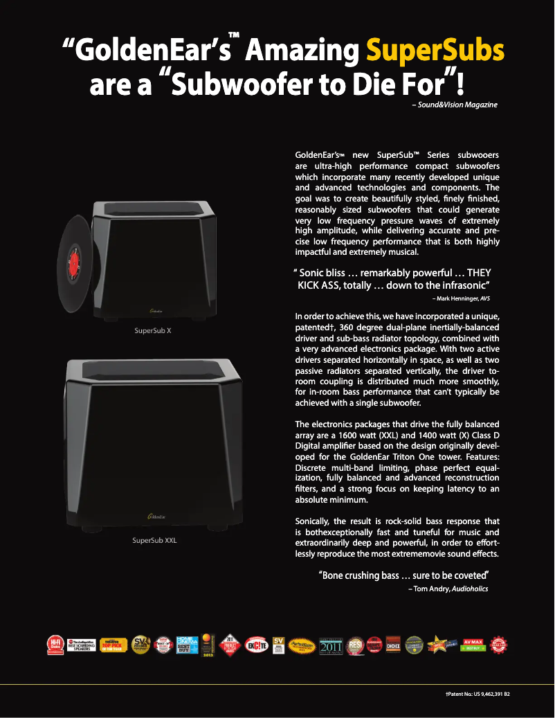 Image de la première page du manuel de l'appareil SuperSub XXL