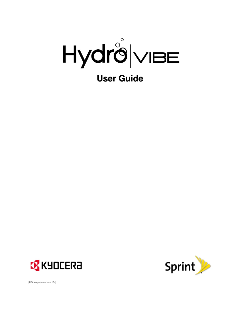 Image de la première page du manuel de l'appareil Hydro Vibe