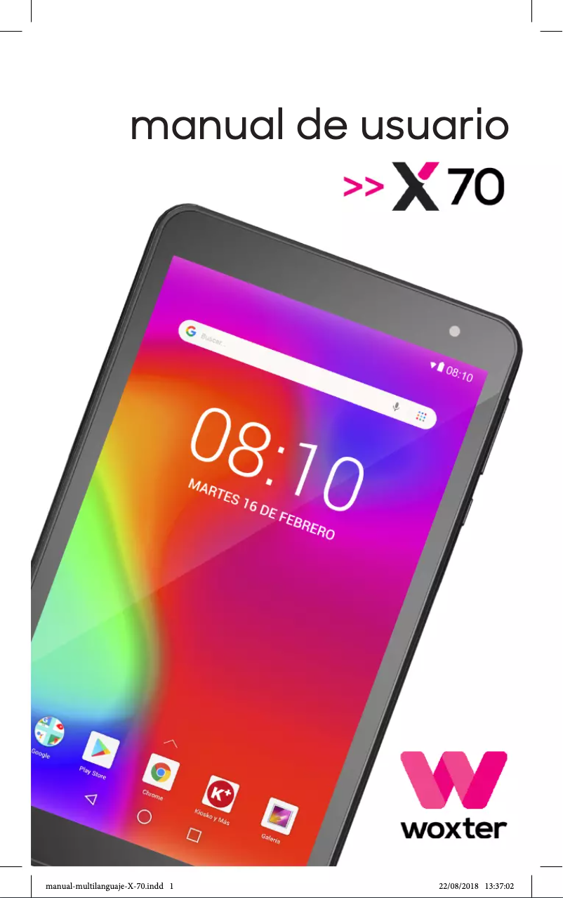 Page 1 de la notice Manuel utilisateur Woxter X-70