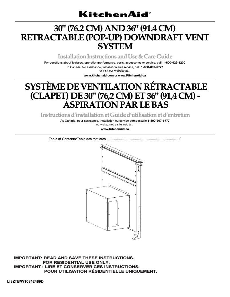 Page n°1 - Manuel utilisateur KitchenAid KXD4630YS