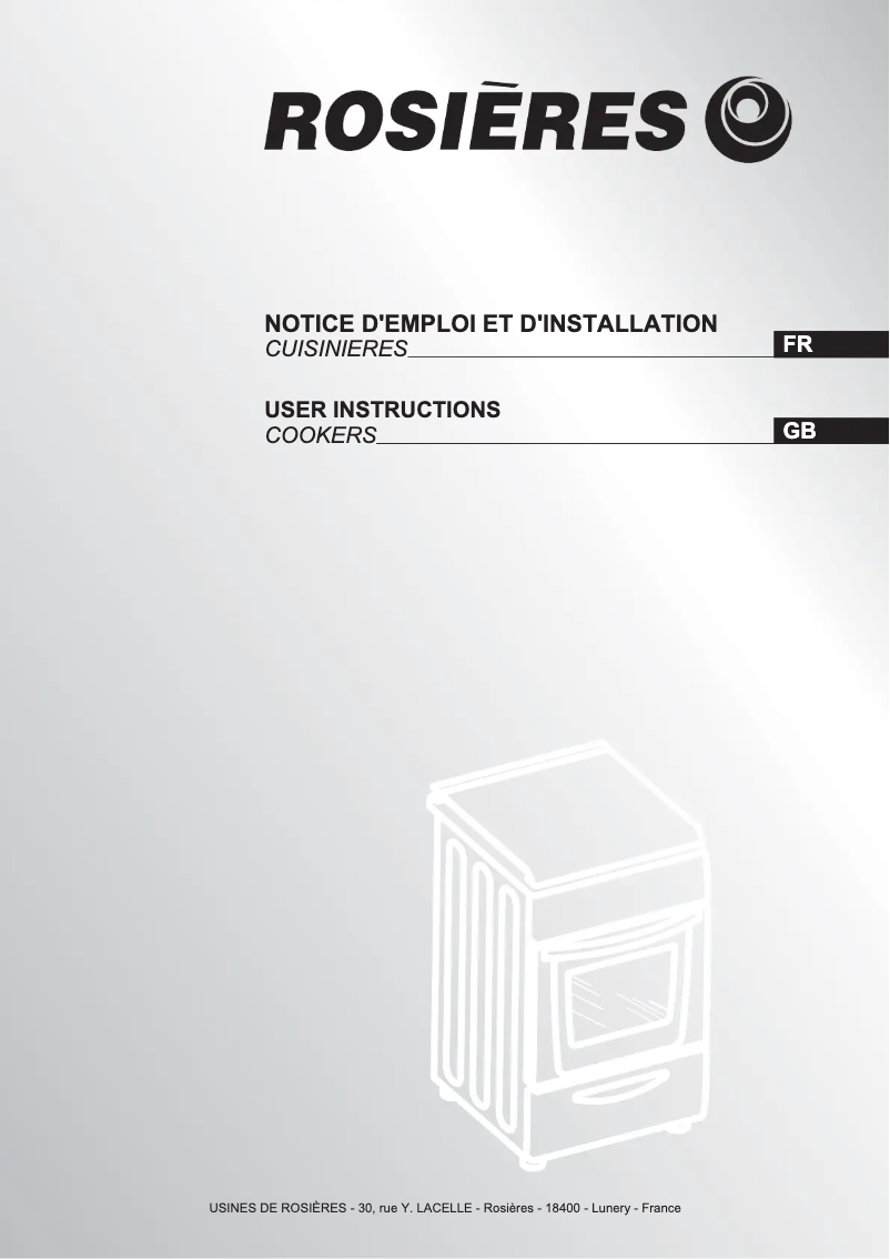 Page n°1 - Mode d'emploi Rosieres RGC 6311 RB