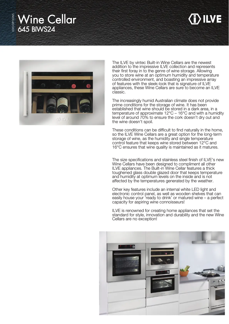Página 1 del manual Manual de usuario Ilve 645BIWS24