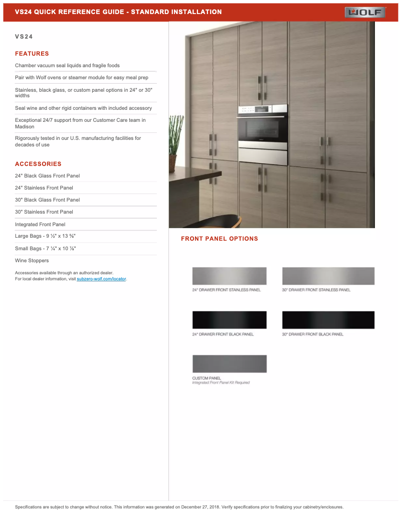 Image de la première page du manuel de l'appareil VS24