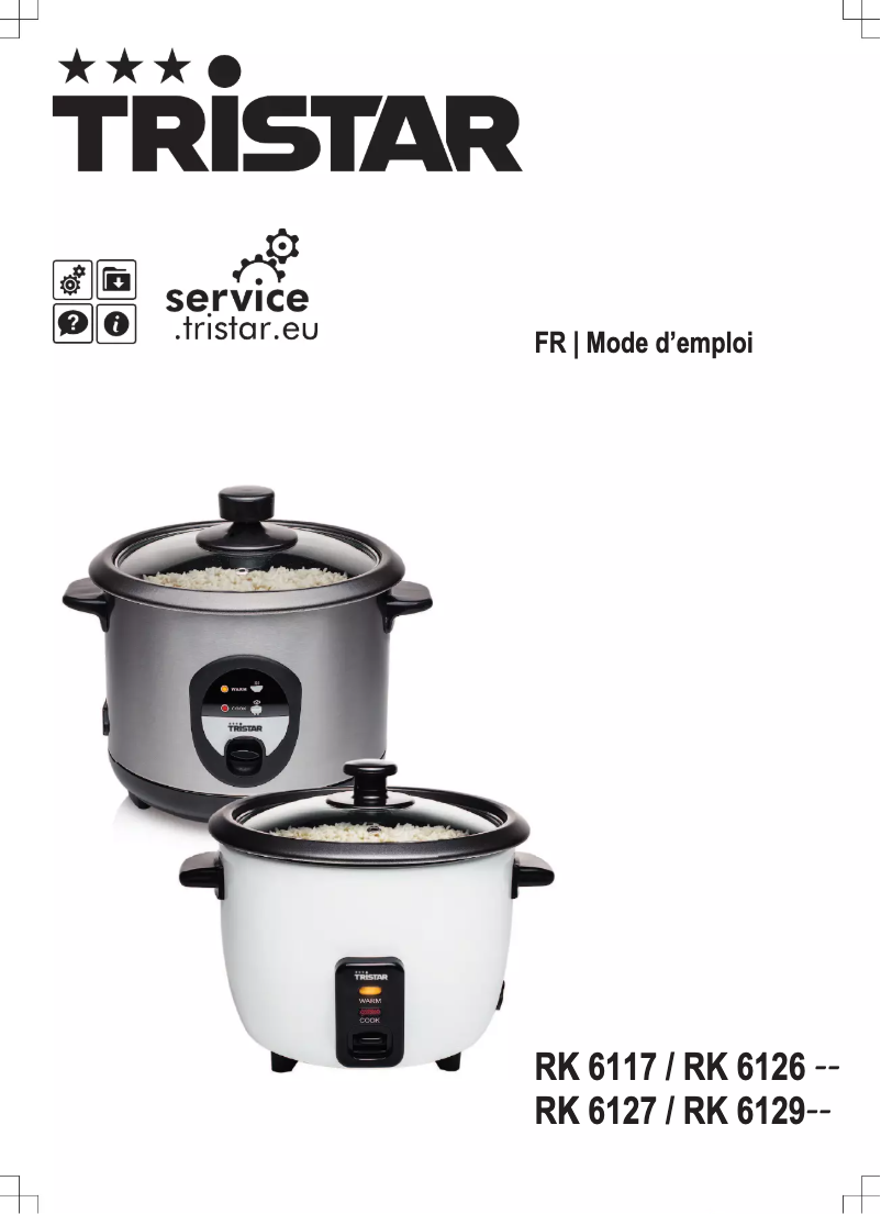 Page 1 de la notice Manuel utilisateur TriStar RK-6117