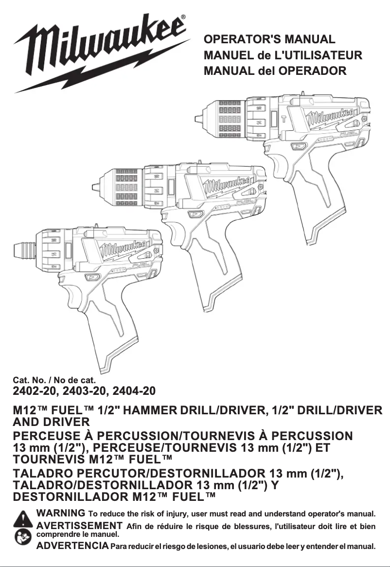 Image de la première page du manuel de l'appareil 2402-22