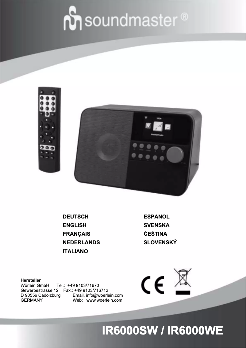 Image de la première page du manuel de l'appareil IR6000SW