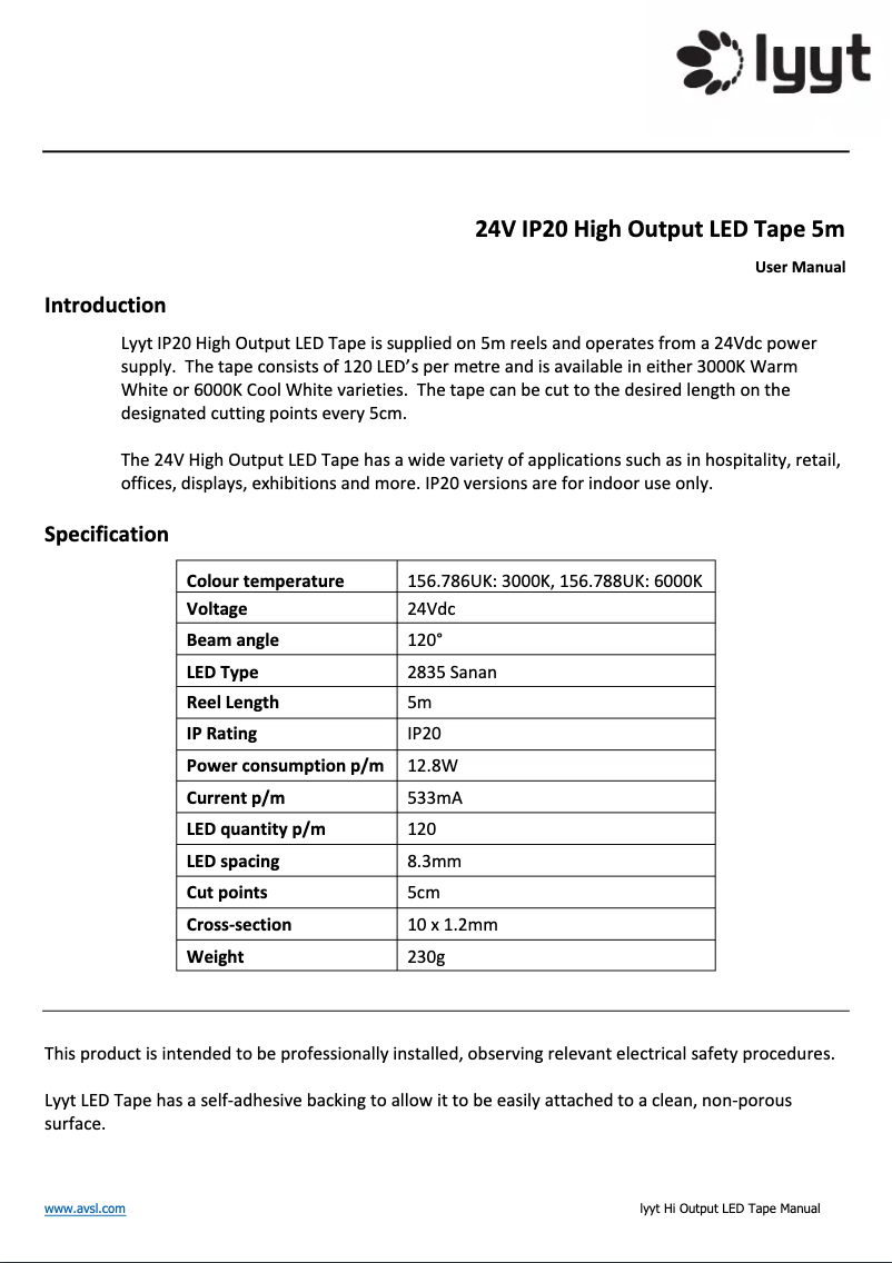 Page 1 de la notice Manuel utilisateur LYYT AL1-A1919