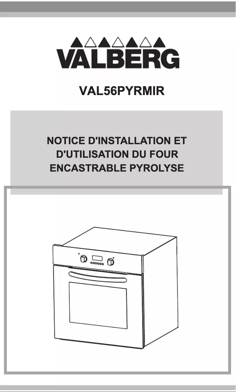 Page 1 de la notice Manuel utilisateur Valberg VAL 56 PYR MIR