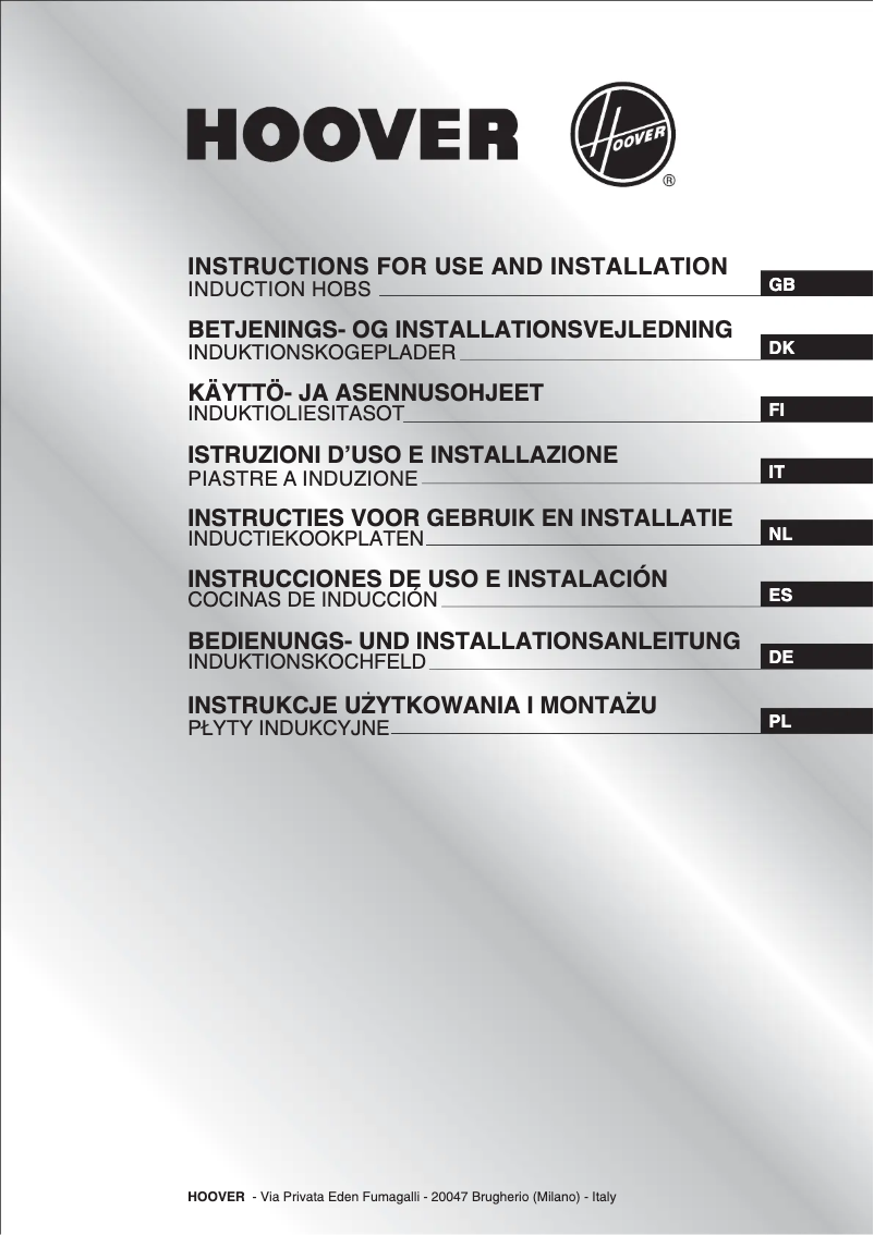 Page 1 de la notice Manuel utilisateur Hoover HVI 469 BLA