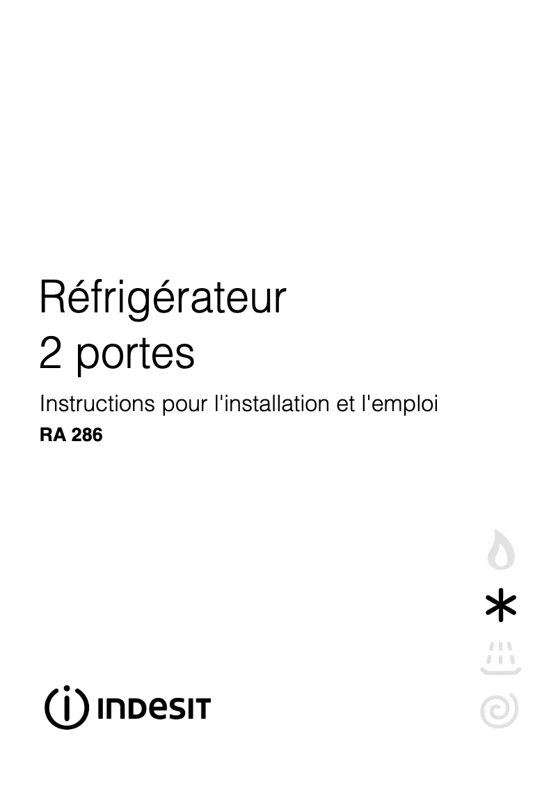 Image de la première page du manuel de l'appareil RA 286