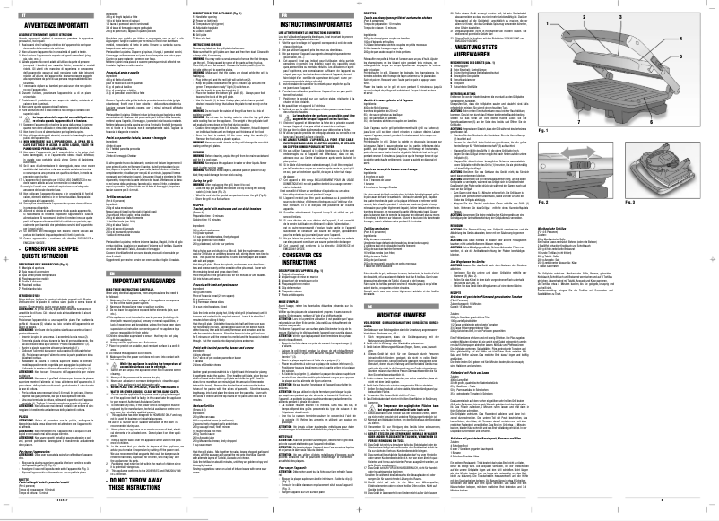 Page n°1 - Manuel utilisateur Ariete Toast & Grill Slim 1911