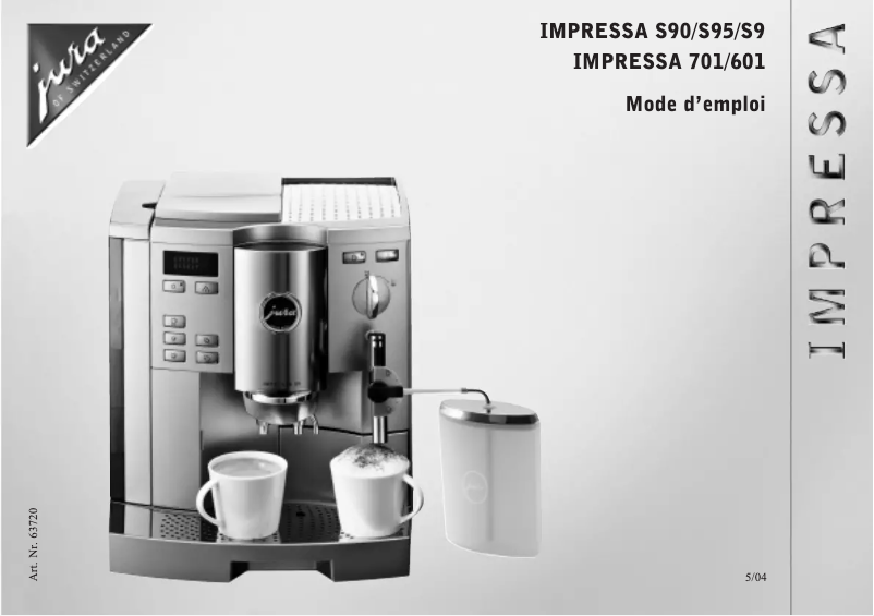 Página 1 del manual Manual de usuario Jura IMPRESSA 701