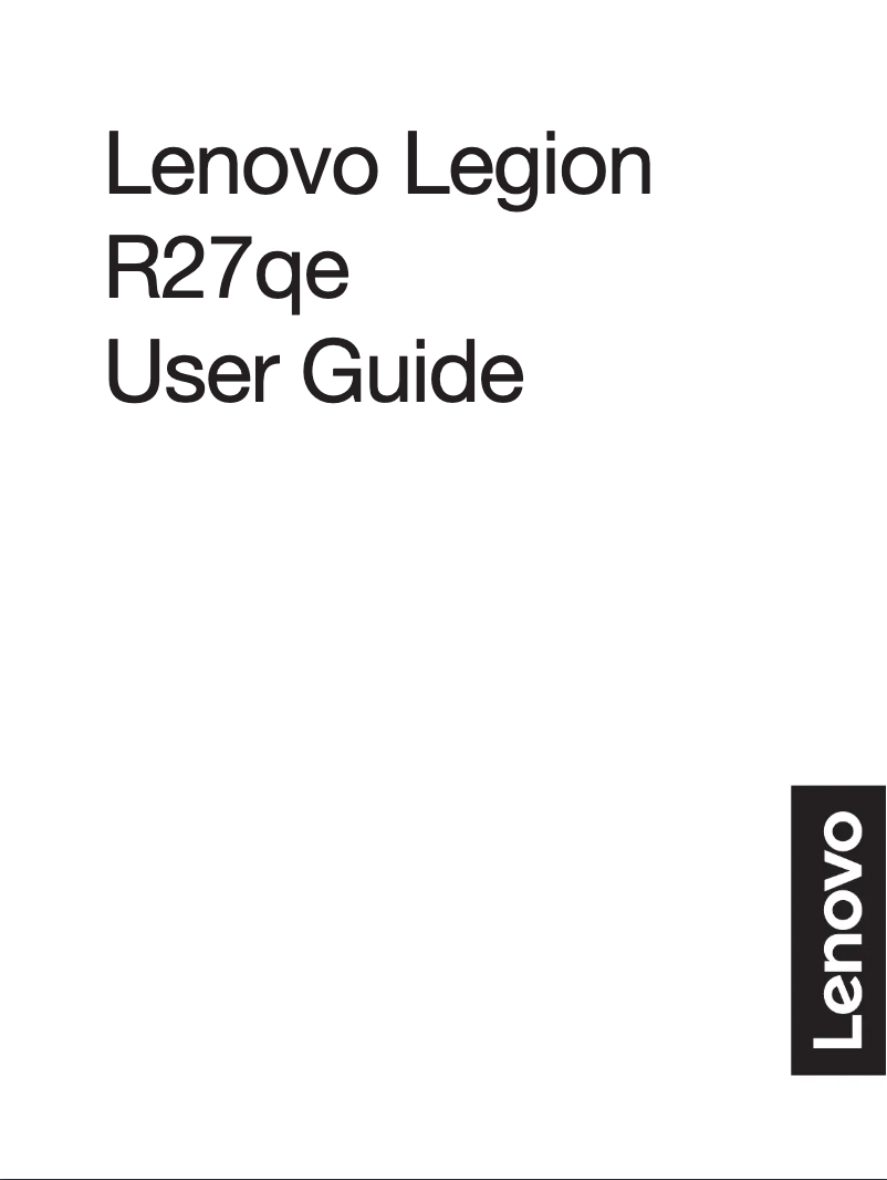 Page 1 de la notice Manuel utilisateur Lenovo Legion R27qe