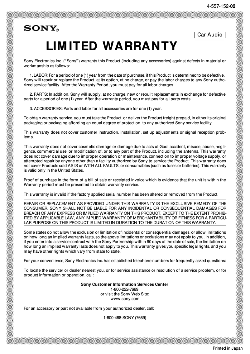 Image de la première page du manuel de l'appareil XVM-6000