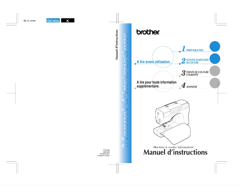 Page 1 de la notice Manuel utilisateur Brother CS-8080