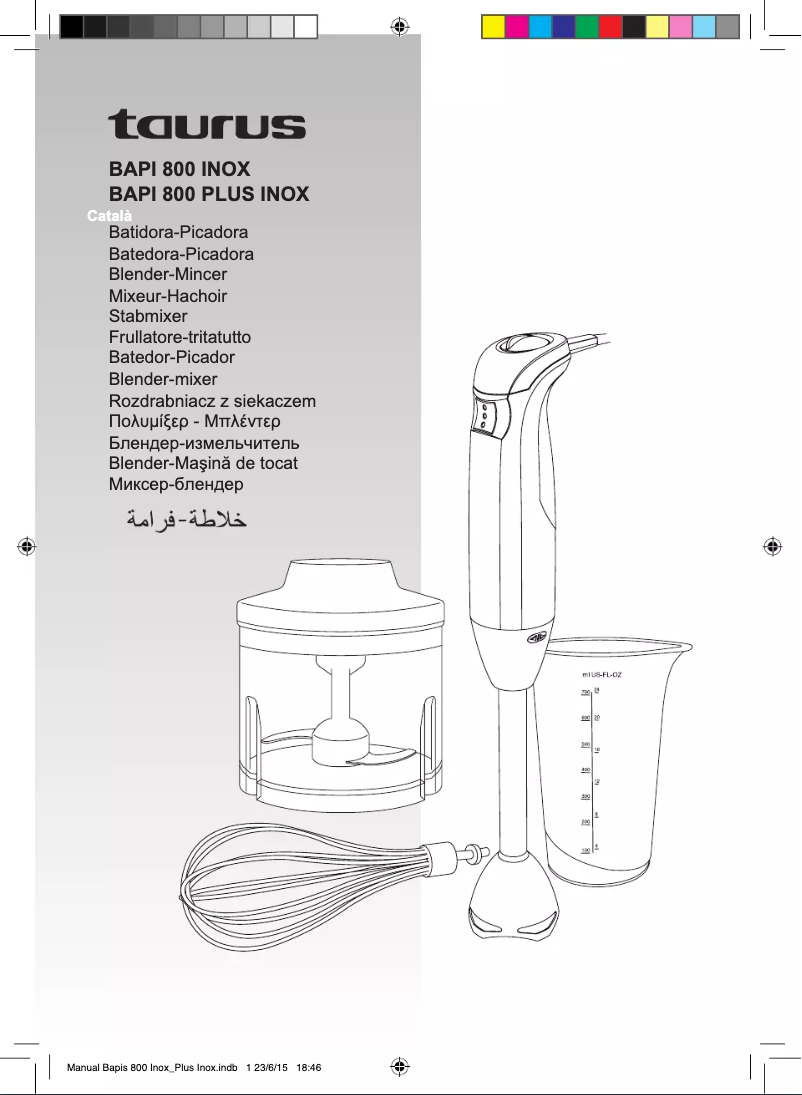 Page 1 de la notice Manuel utilisateur Taurus Bapi 800