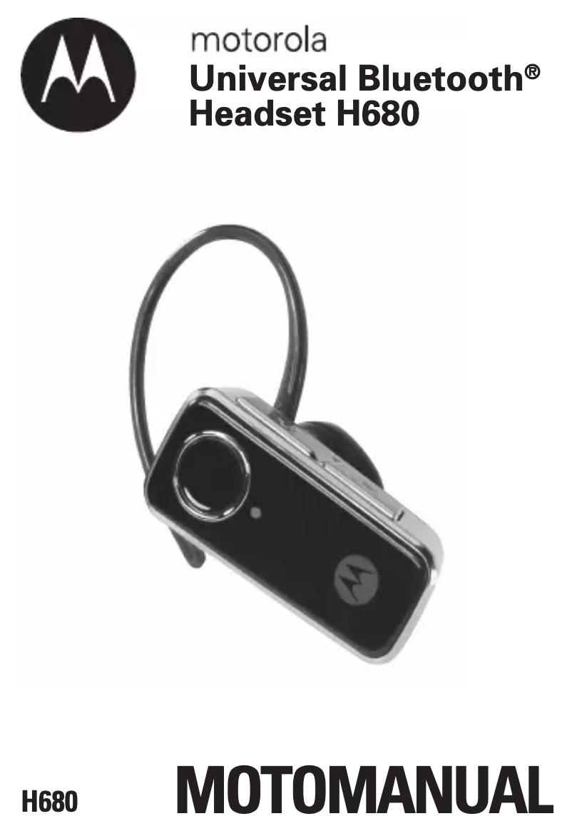 Page n°1 - Manuel utilisateur Motorola H680