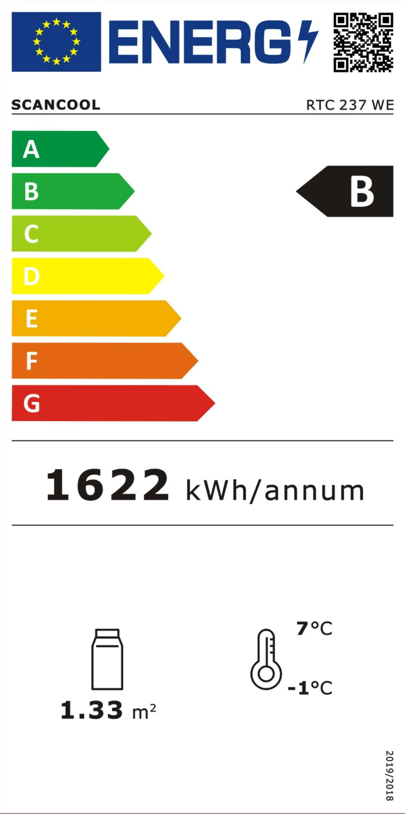 Page n°1 - Label énergétique Scancool RTC 237 WE