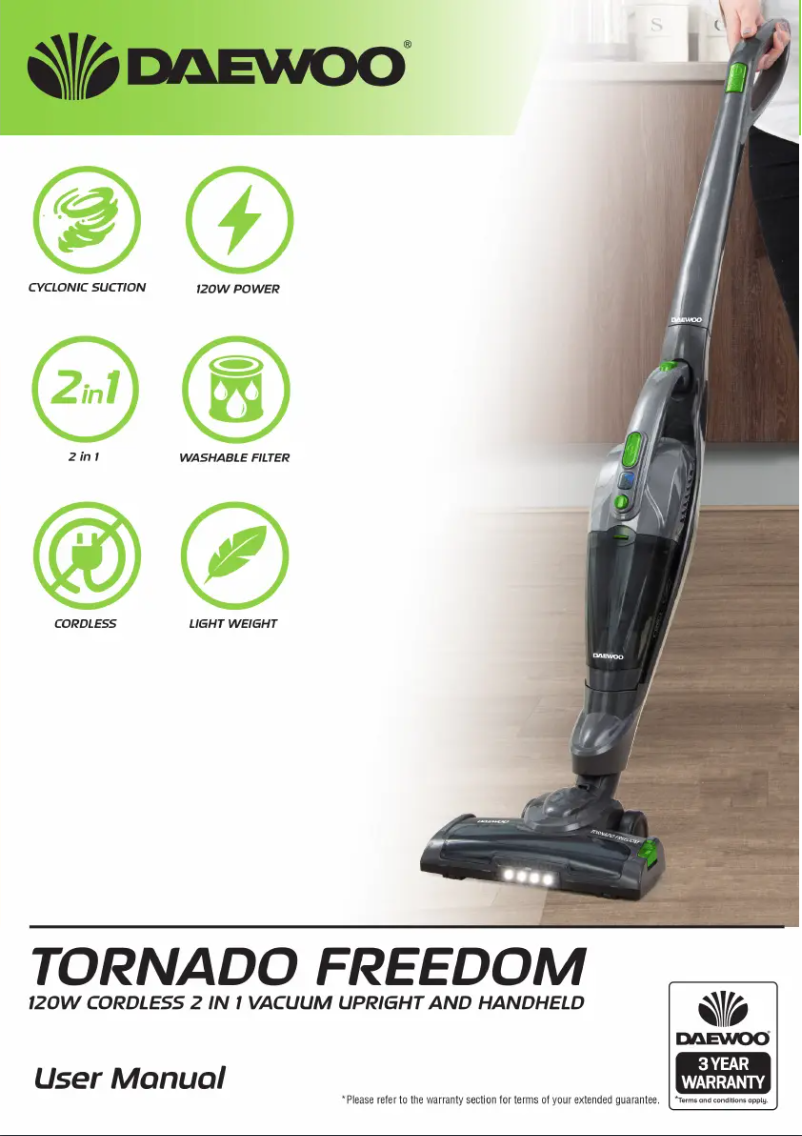 Image de la première page du manuel de l'appareil Tornado Freedom