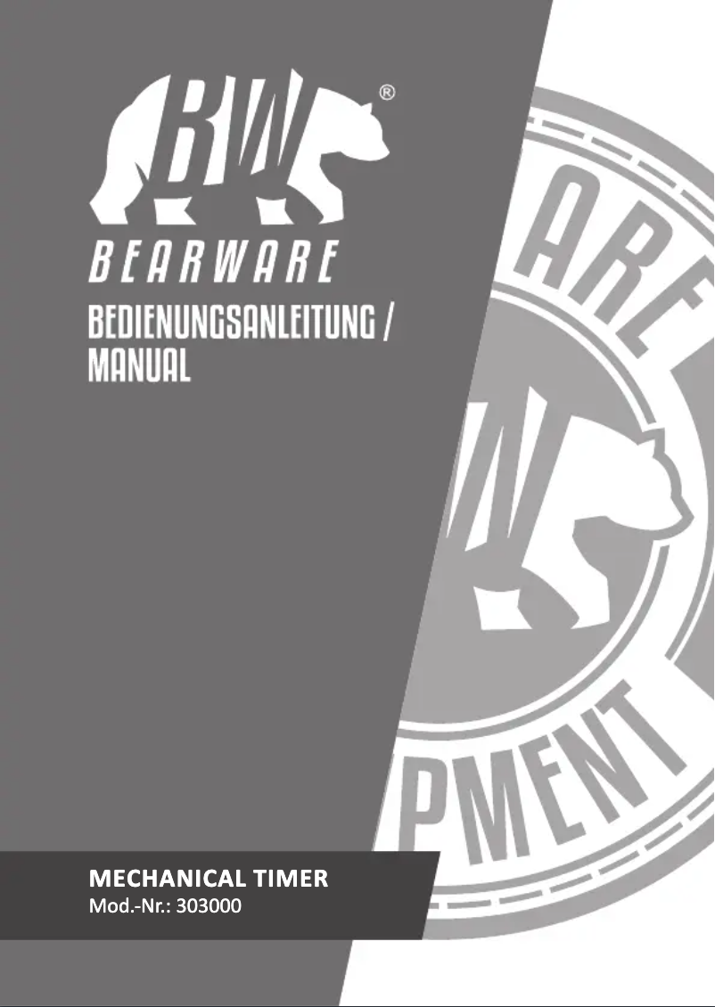 Page 1 de la notice Manuel utilisateur Bearware 303000